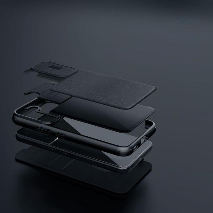 Nillkin - Nillkin iPhone 14 Pro Max Plnboksfodral Qin Pro Lder Plain - Classic Svart