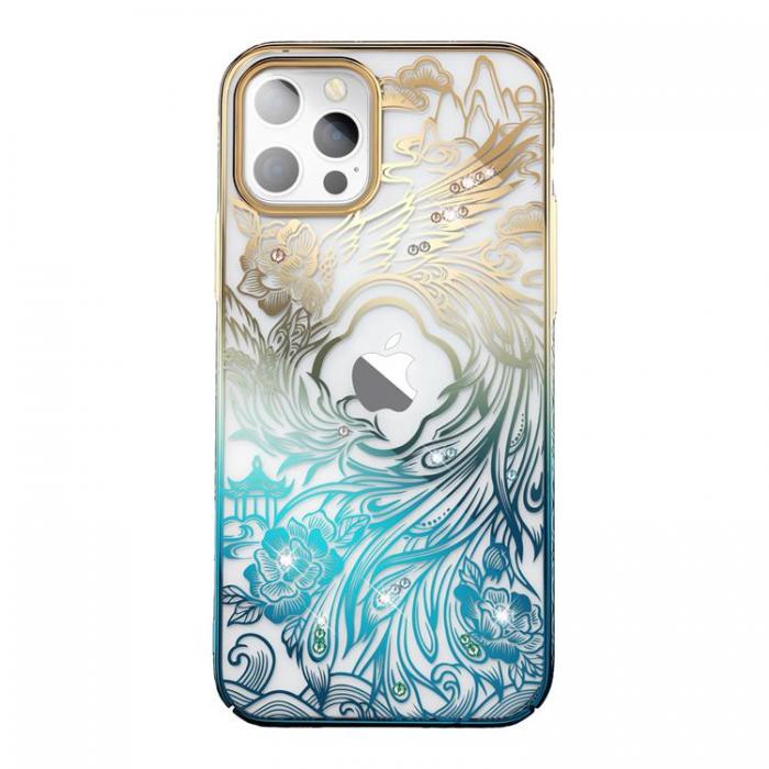 Kingxbar - Kingxbar iPhone 14 Mobilskal Luxury Phoenix - Guld/Bl