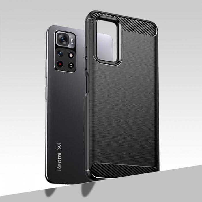 A-One Brand - Carbon Flexible Skal Xiaomi Poco M4 Pro 5G - Svart