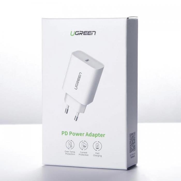 Ugreen - Ugreen Power Vggladdare USB-C 20W 3A - Vit