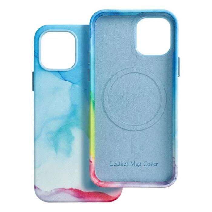 A-One Brand - iPhone 14 Pro Magsafe Mobilskal Lder - Multicolor Splash