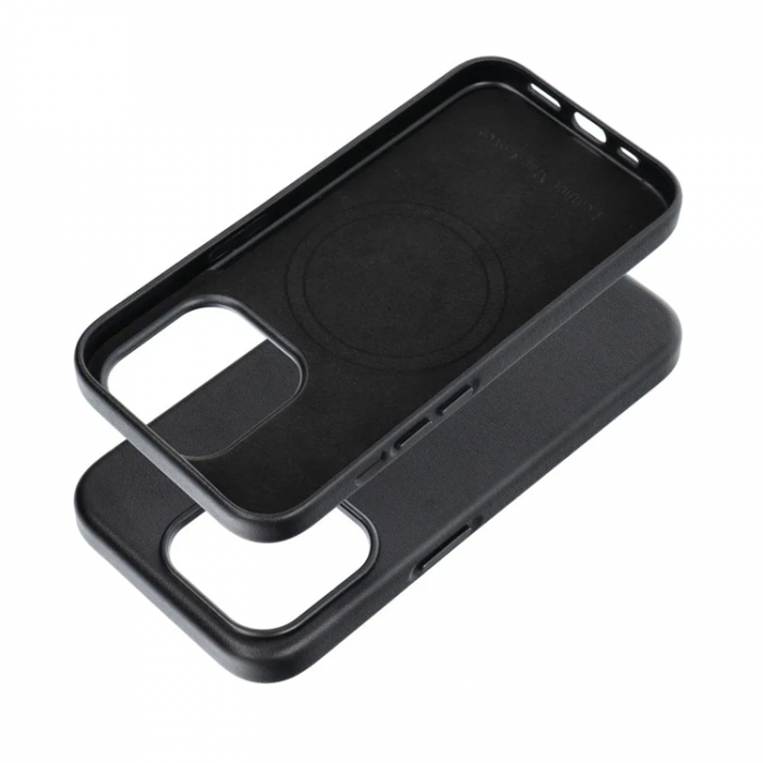 A-One Brand - iPhone 15 Pro Max Mobilskal Magsafe Lder - Svart