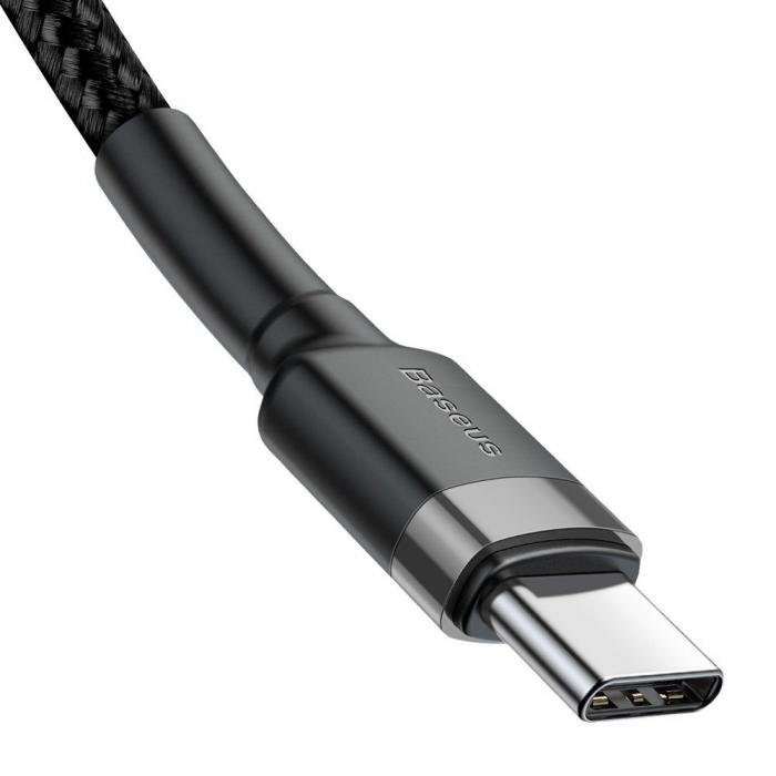 UTGATT5 - BASEUS Pd60W / Qc3.0 USB-C 60W Cable 100 cm Gr / Svart
