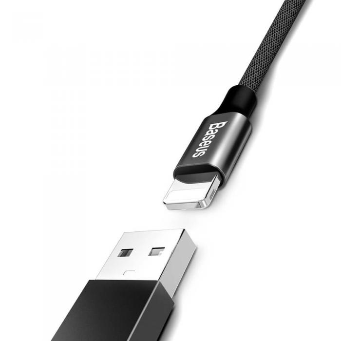 BASEUS - Baseus Yiven USB/ lightning Kabel 1,8M Svart