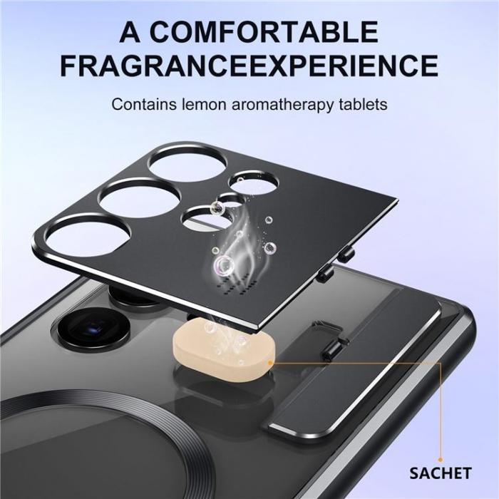 A-One Brand - Galaxy S21 Ultra Mobilskal Magsafe Aroma Kickstand - Svart