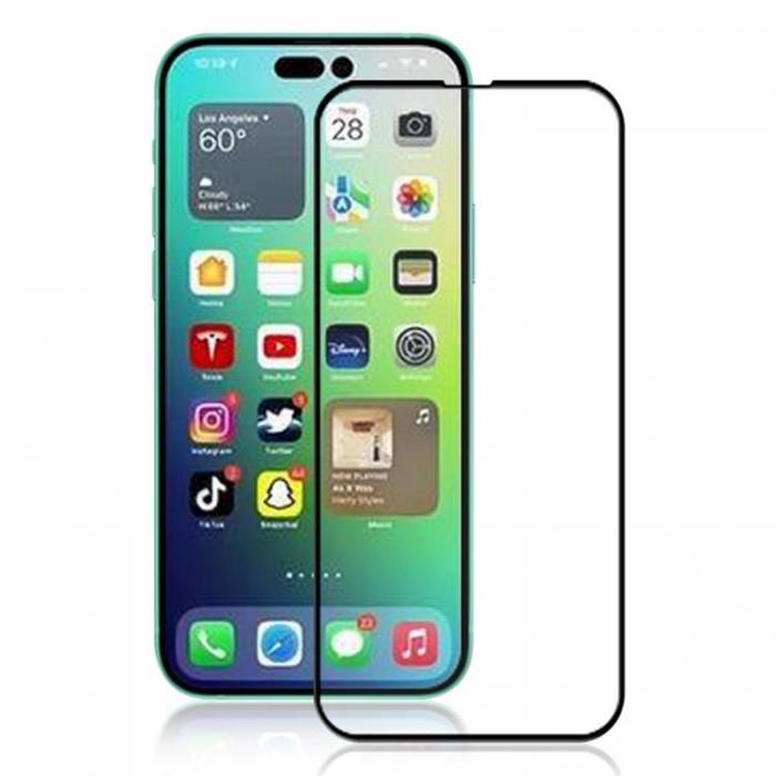 Mocolo - MOCOLO iPhone 14 Pro Max Hrdat Glas Skrmskydd Full Glue HD - Svart