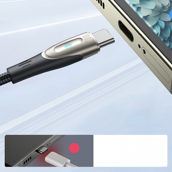 Joyroom - Joyroom USB-A till USB-C Kabel (1.2m) Pioneer Series - Svart