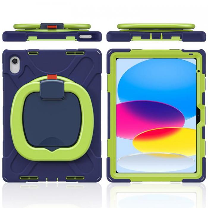 Tech-Protect - Tech-Protect iPad 10.9 (2022) Fodral X-Armored - Navy/Lime