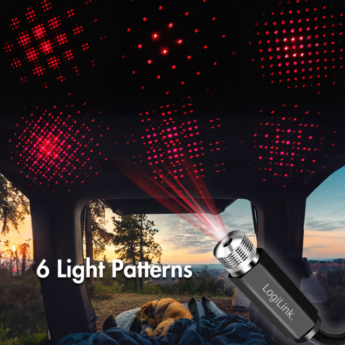 LogiLink - LogiLink LED Starlight 6st ljusmnster USB-A