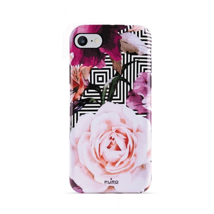UTGATT5 - Puro - Geo Flowers Cover iPhone 6/7/8/SE 2020 - Pink Peonies