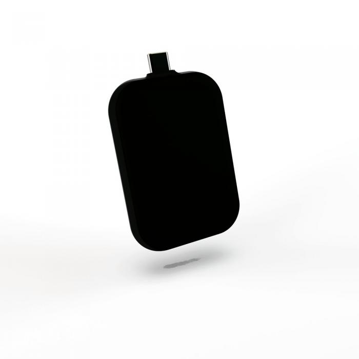 UTGATT1 - ZENS Singel Apple Airpods Laddare QI USB-C Stick Aluminium Svart
