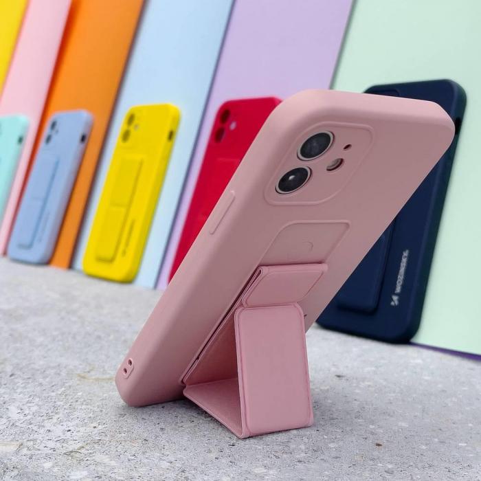 UTGATT1 - Wozinsky Kickstand Silikon Skal iPhone 12 Mini - Mrk Grn