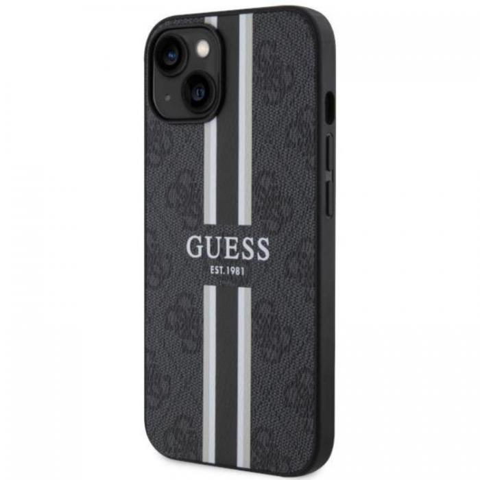Guess - Guess iPhone 14 Plus Mobilskal MagSafe 4G Printed Stripe Svart