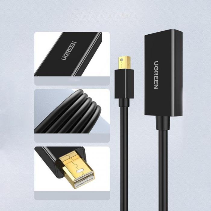 Ugreen - Ugreen Mini DisplayPort Till HDMI 4K Adapter - Svart