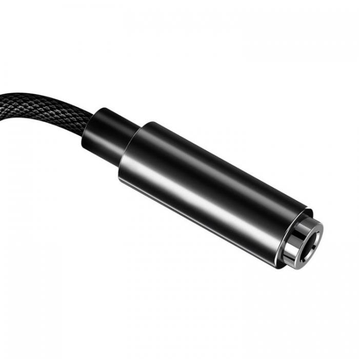UTGATT5 - Baseus Audio Adapter Lightning Mini Jack 3.5mm - Svart