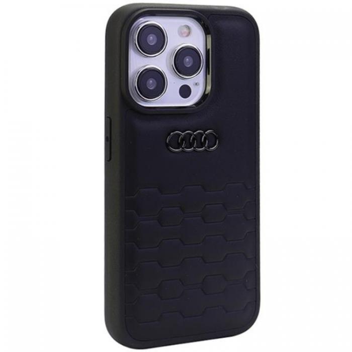 Audi - Audi iPhone 15 Pro Max Mobilskal Syntetiskt Lder - Svart