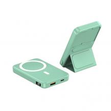  - Magsafe Folding Magnetic Trådlös Powerbank 10000 mAh - Grön