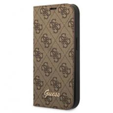 Guess - GUESS iPhone 14 Plus Plånboksfodral 4G Vintage Gold Logo - Brun