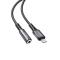 Acefast - Acefast MFI Ljud Lightning 3.5 mm Mini Jack Kabel 18cm - Gr