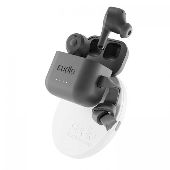 UTGATT1 - SUDIO Headphones ETT + QI Charger TWS In-Ear - Svart