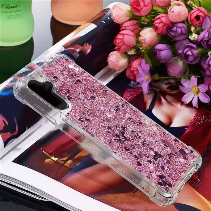 A-One Brand - Galaxy A34 5G Mobilskal YB Quicksand Glitter TPU - Rosa Guld