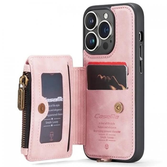 Caseme - Caseme iPhone 15 Pro Mobilskal Korthllare C20 - Rosa