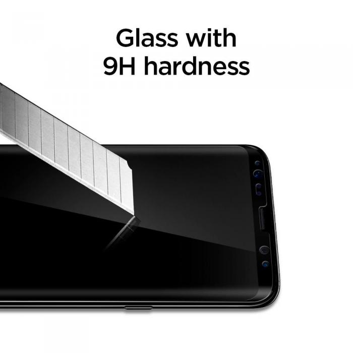 UTGATT5 - SPIGEN Hrdat Glas Tr Case Friendly Galaxy S8 + Plus Svart