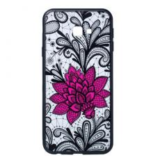 A-One Brand - Embossed Flower Skal till Samsung Galaxy J4 Plus - Red Flower