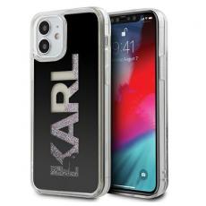 KARL LAGERFELD - Karl Lagerfeld iPhone 12 Mini Skal Karl Logo Glitter - Svart