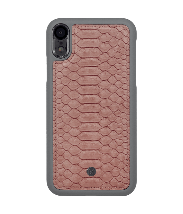 UTGATT4 - Marvlle N301 Plnboksfodral iPhone XR - Ash Pink Reptile