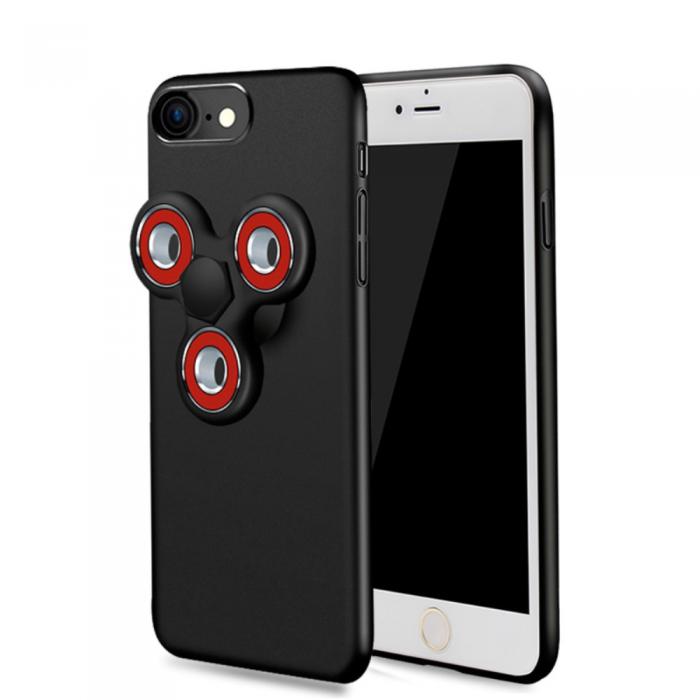 UTGATT5 - EDC Tri Fidget Spinner Skal till iPhone 7/8/SE 2020 - Svart