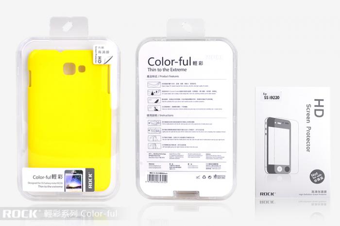 UTGATT4 - Rock Colorful Skal till Samsung Galaxy Note (Vit) + HD Skrmskydd