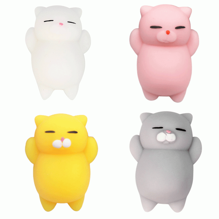 Fidget Toys - 4-Pack Mochi Toys Animals - Squishy Fidget - Blandade Frger