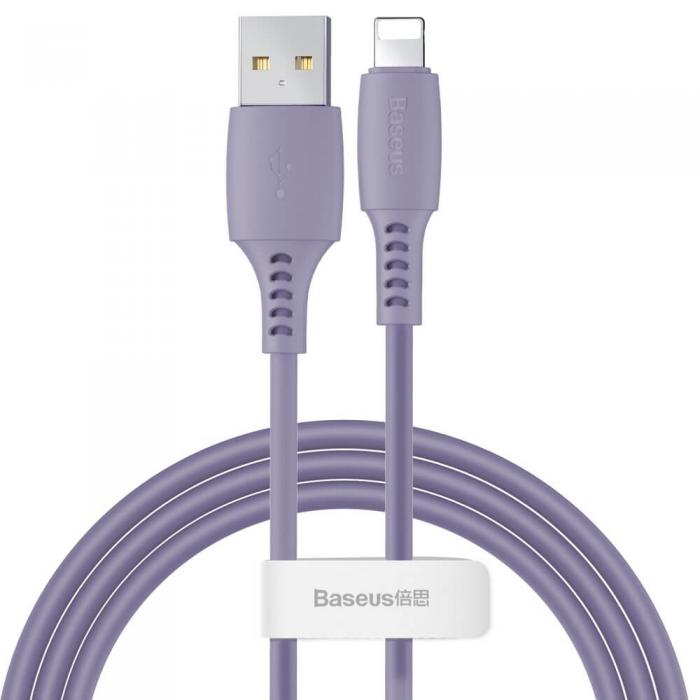 UTGATT4 - Baseus frgglad Kabel USB/ lightning 2.4A 1.2m lila