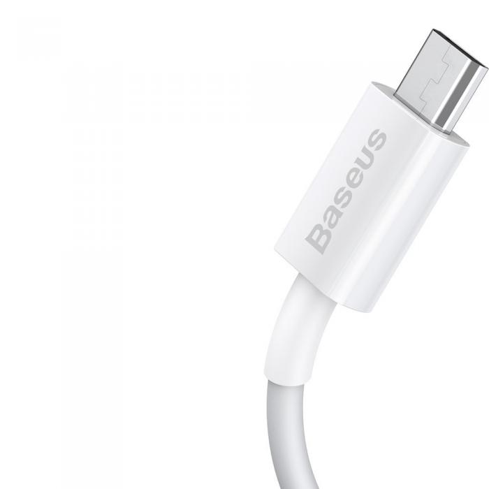 BASEUS - Baseus Superior Kabel Micro USB 2A 1m - Vit
