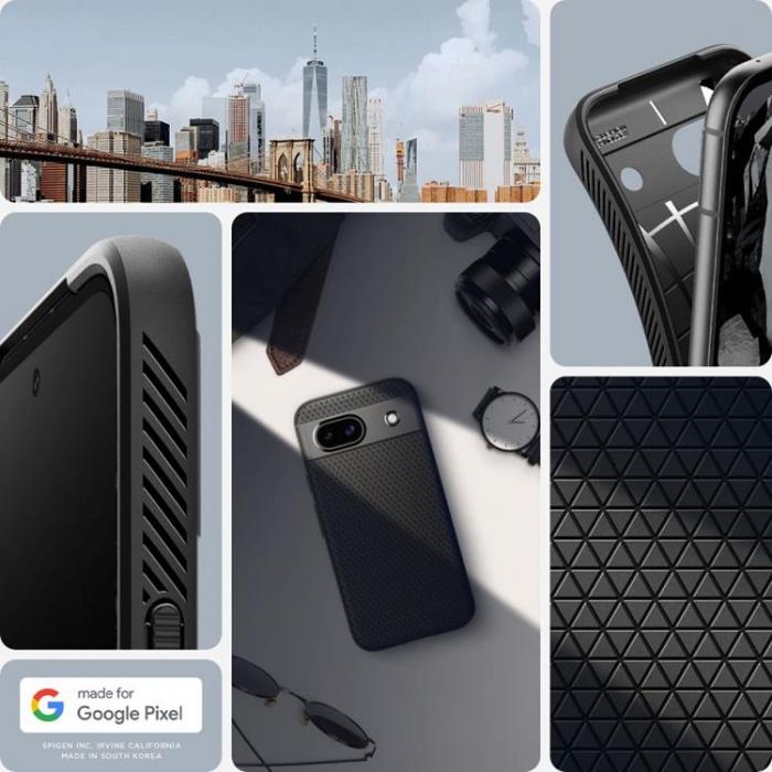 Spigen - Spigen Google Pixel 8A Mobilskal Liquid Air - Matte Svart