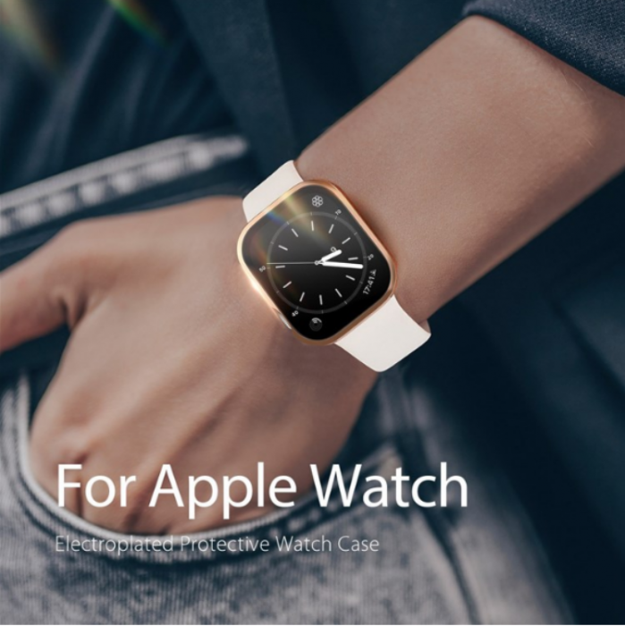 Dux Ducis - DUX DUCIS Apple Watch 7/8 (45mm) Skal Electroplated PC - Rosa Guld