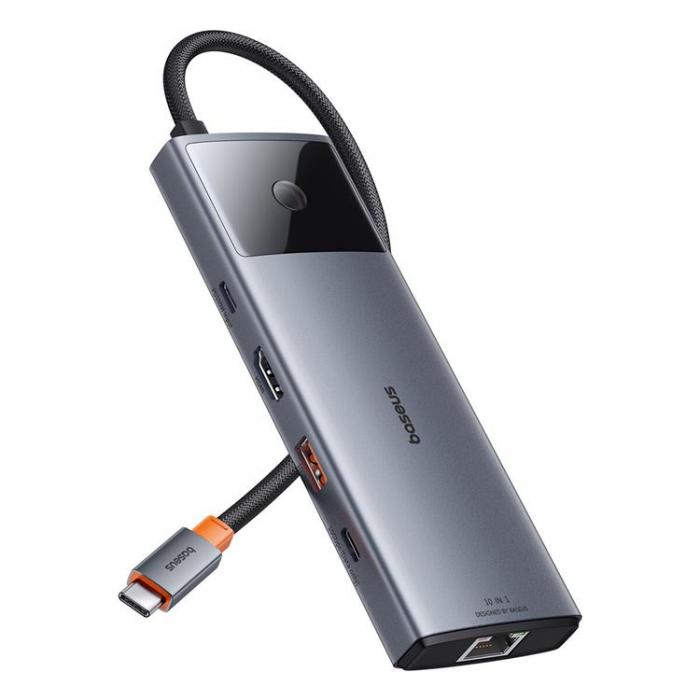 BASEUS - Baseus 11in1 HUB USB-C Till USB-C / 3x USB-A - Gr