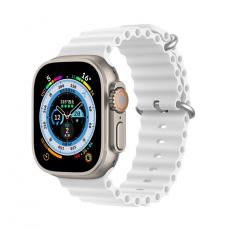 Dux Ducis - Dux Ducis Apple Watch 4/5/6/7/8/SE (38/40/41mm) Armband Silikon Ocean - Vit