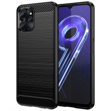 A-One Brand - Realme 10 5G/9i 5G Skal Carbon Silicone Flexible - Svart