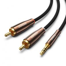 Ugreen - Ugreen Audio Kabel 3.5 mm Mini Jack Till 2RCA 2m - Koppar