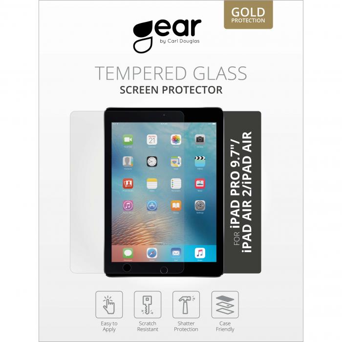 UTGATT1 - GEAR Hrdat Glas 2.5D iPad Air/Air2/New/Pro 9,7