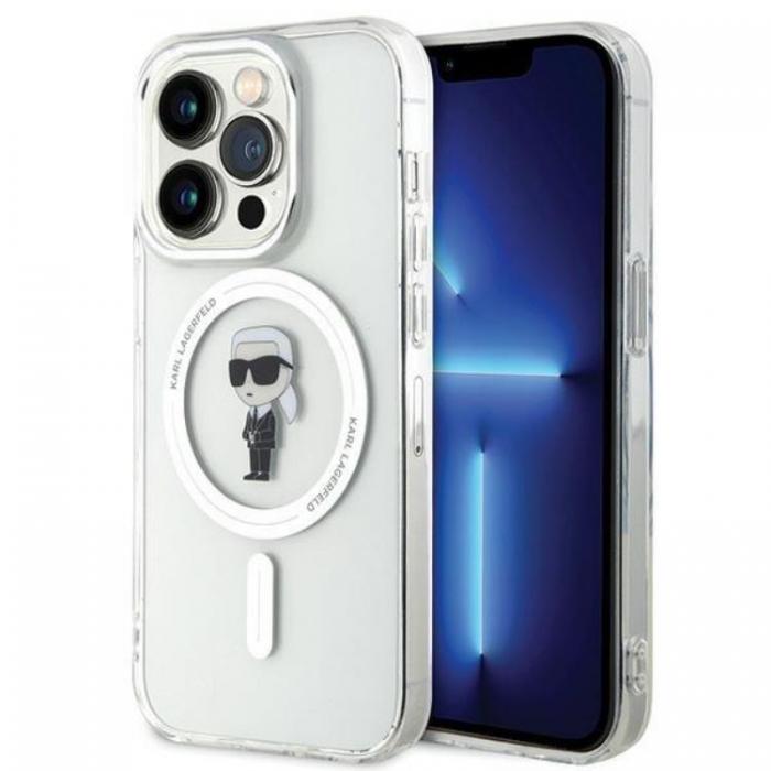 KARL LAGERFELD - Karl Lagerfeld iPhone 15 Pro Mobilskal Magsafe IML Ikonik - Clear