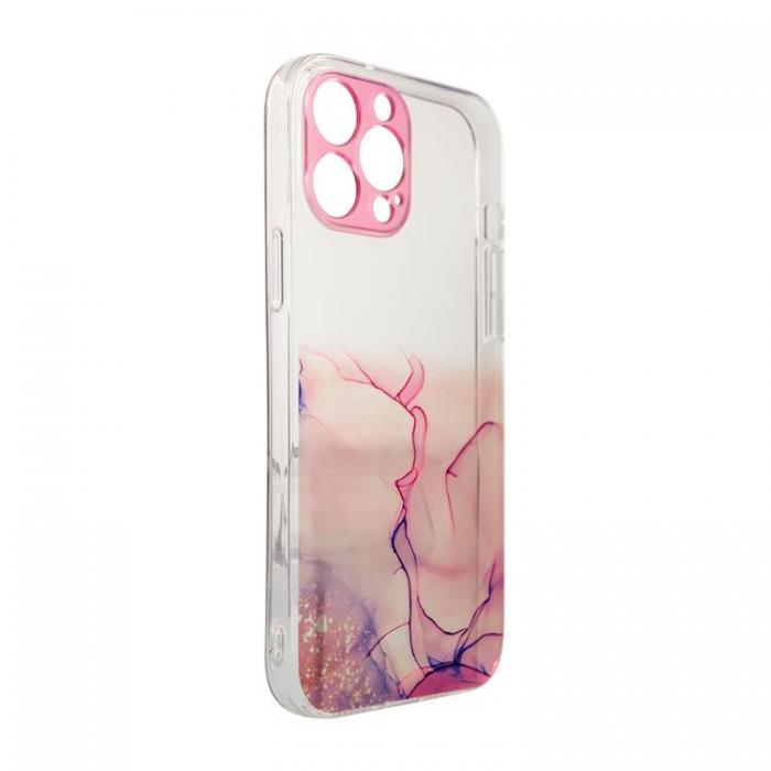 OEM - iPhone 13 Pro Max Skal Gel Marble - Rosa
