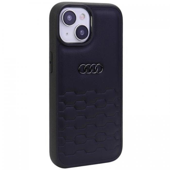 Audi - Audi iPhone 15 Plus Mobilskal Syntetiskt Lder - Svart