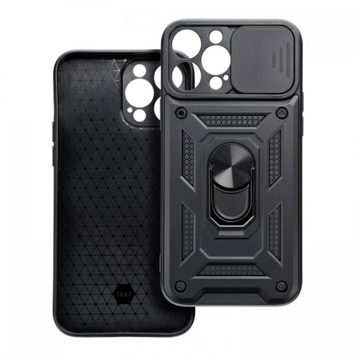 A-One Brand - iPhone 15 Pro Max Mobilskal Ringhllare Slide Armor - Svart