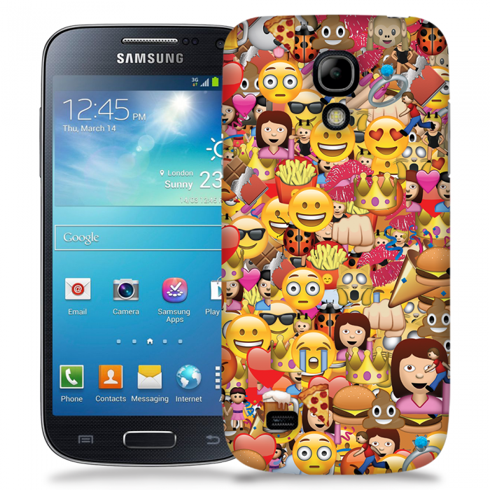 UTGATT5 - Skal till Samsung Galaxy S4 Mini - Emoji - Kollage