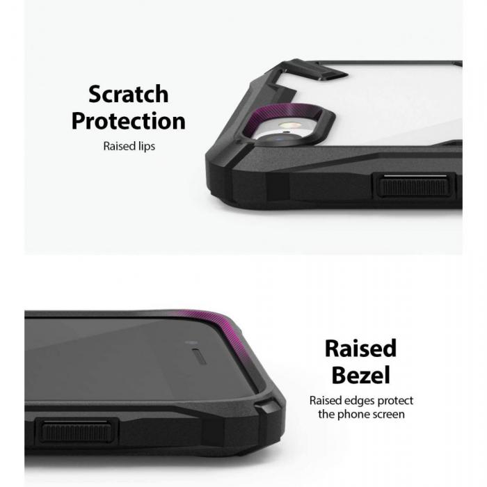 UTGATT5 - RINGKE Fusion X mobilskal till iPhone 7/8/SE 2020 Black