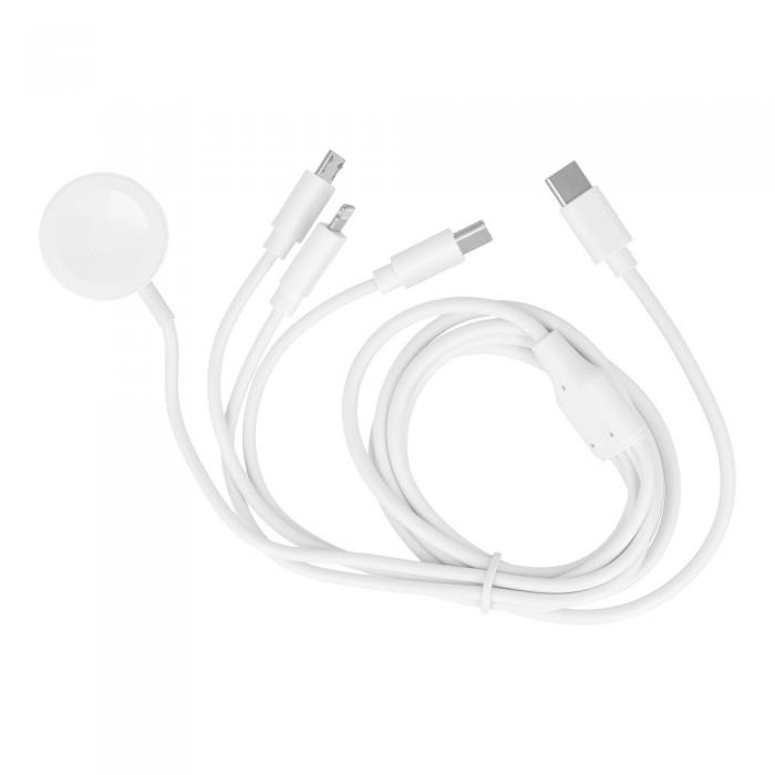 Forcell - 4w1 Lightning+USB-C+MicroUSB+Apple Watch Kabel till USB-C