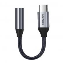 Ugreen&#8233;UGreen 3,5 mm mini jack USB Type C hörlur adapter 10cm Grå&#8233;